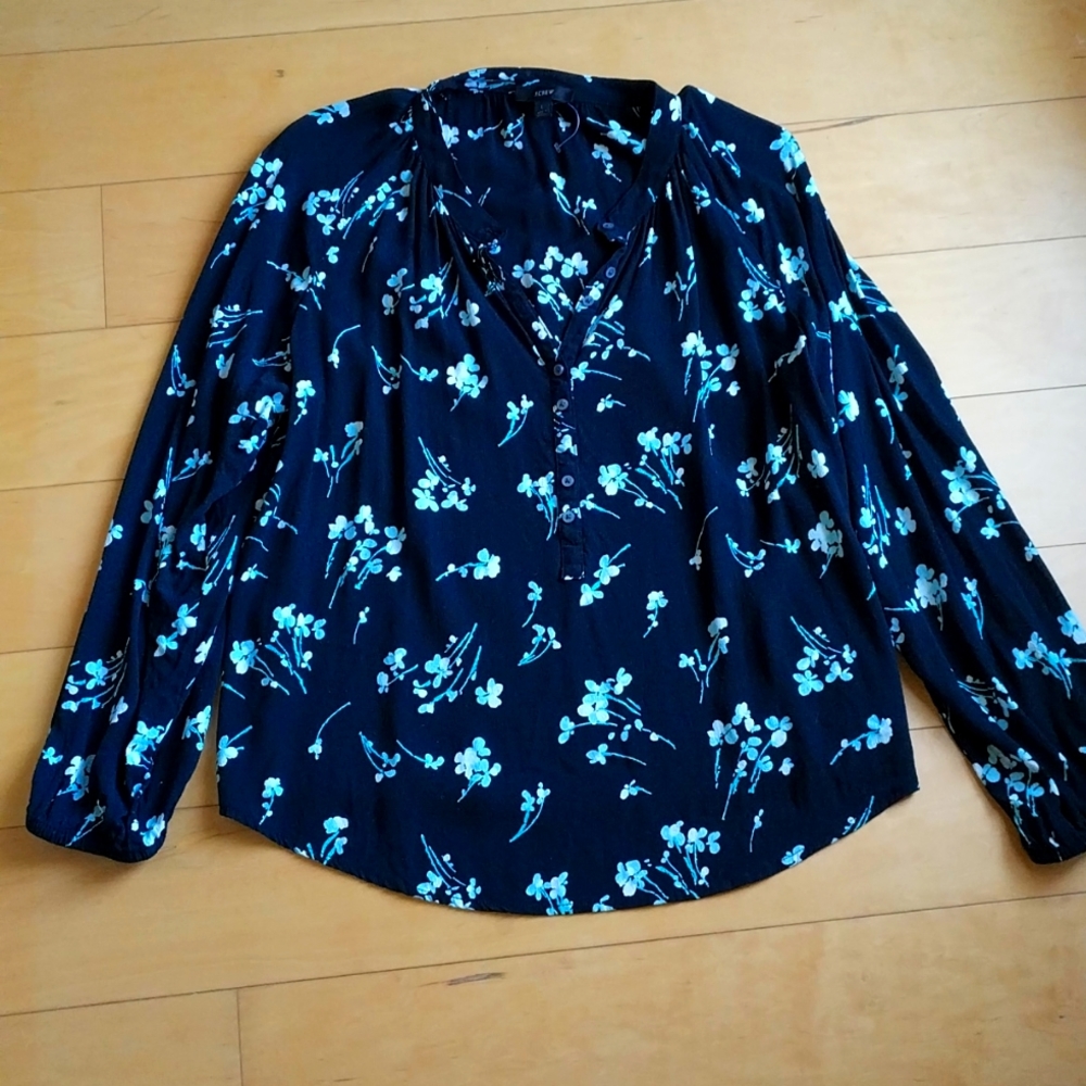 J. Crew Floral blouse